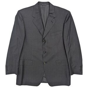 Canali Barcelino Mens Charcoal Grey 100% Wool Three Button Blazer EU 52R, US 42R